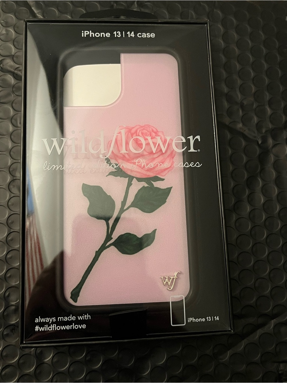 wildflower phone case - pink rose